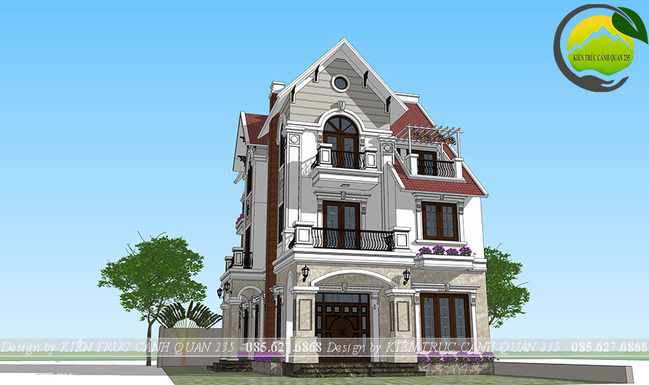 Biệt thự 3 tầng 1 tum