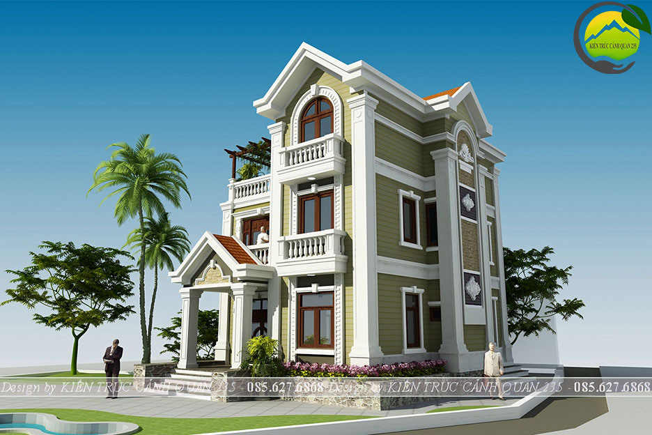 Biệt thự 3 tầng 5 phòng ngủ