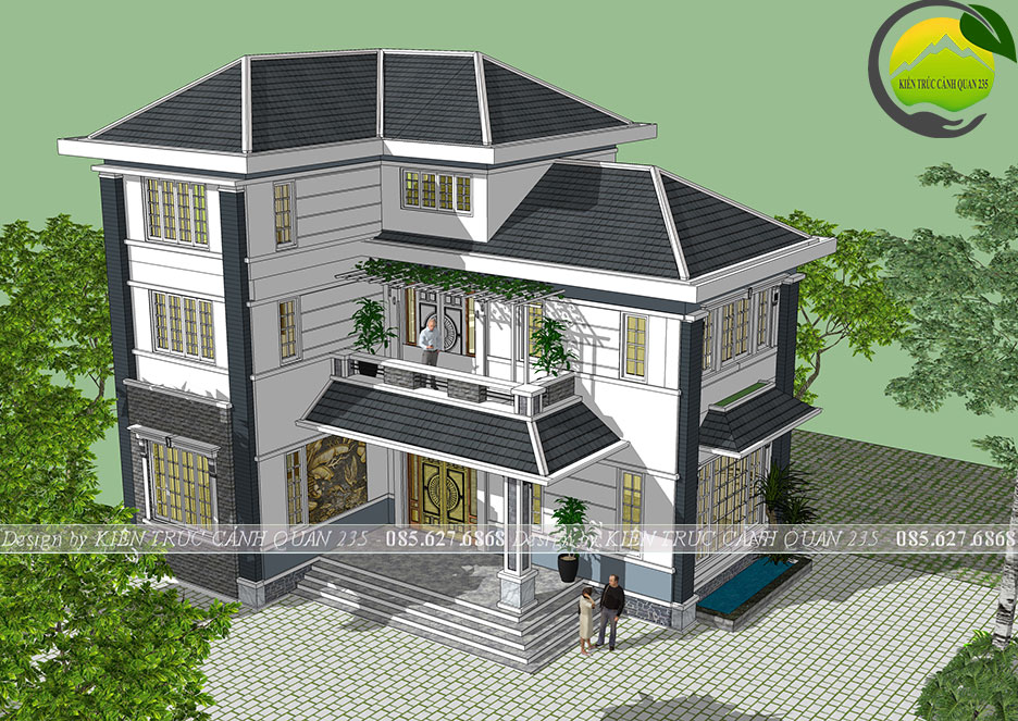 Biệt thự 3 tầng mặt tiền 10m