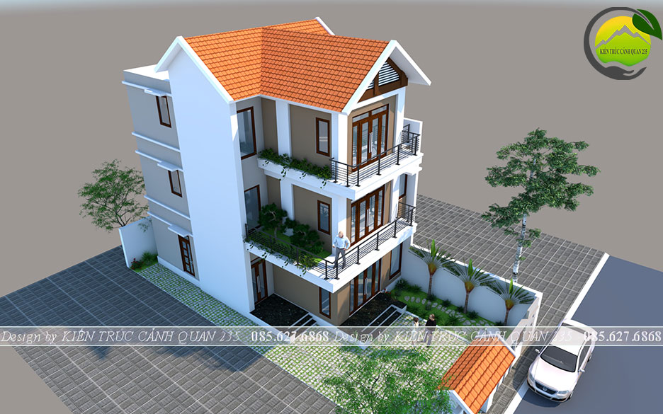 Biệt thự 3 tầng 8x12m mặt tiền 8m
