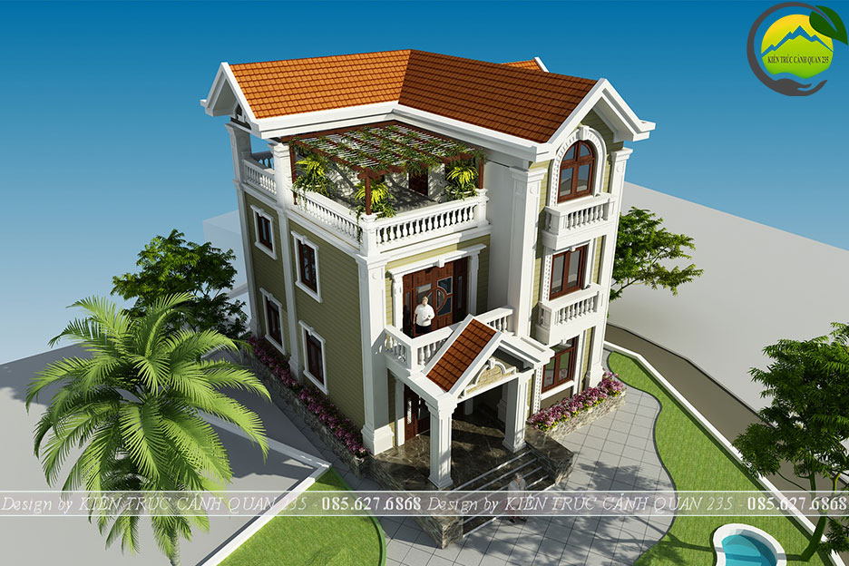 biệt thự 3 tầng nông thôn