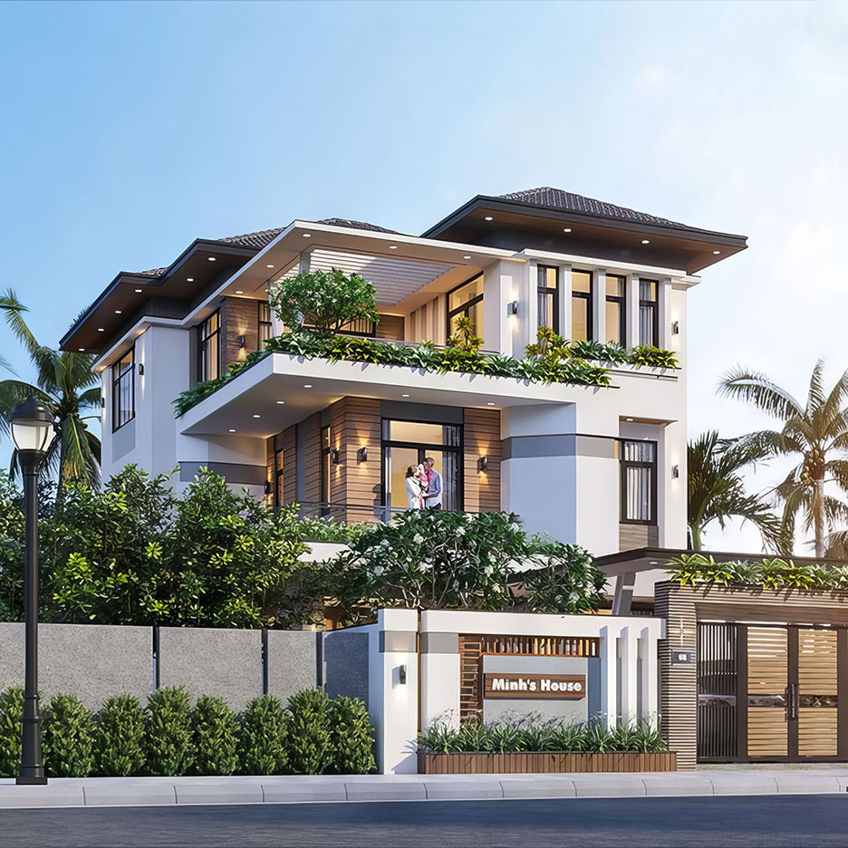 biệt thự 3 tầng hiện đại