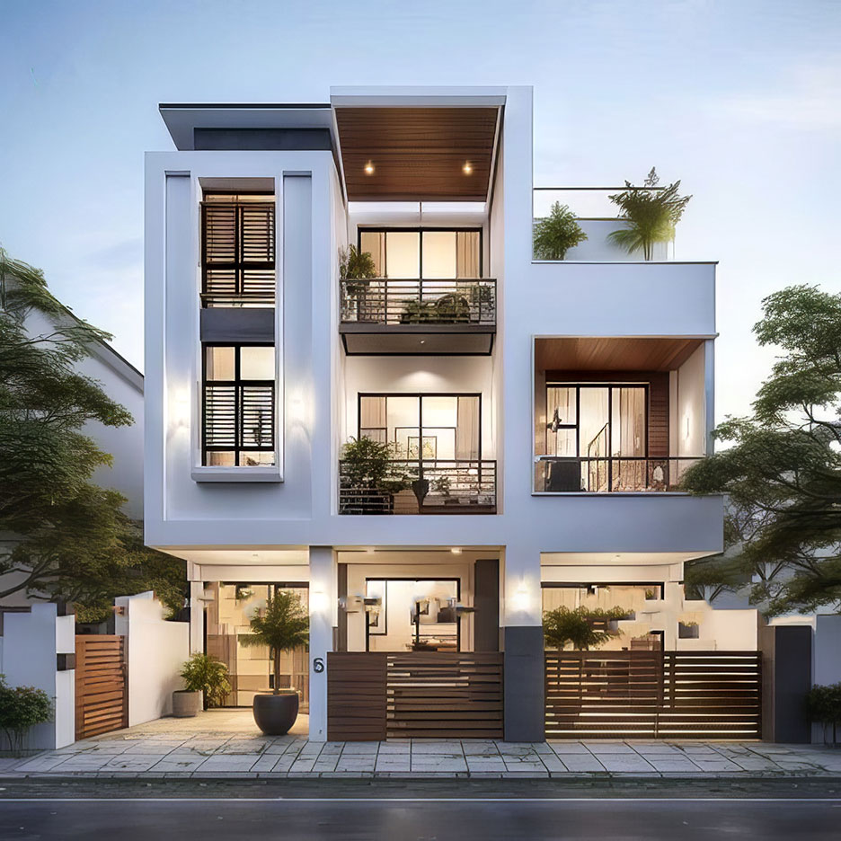 biệt thự 3 tầng hiện đại