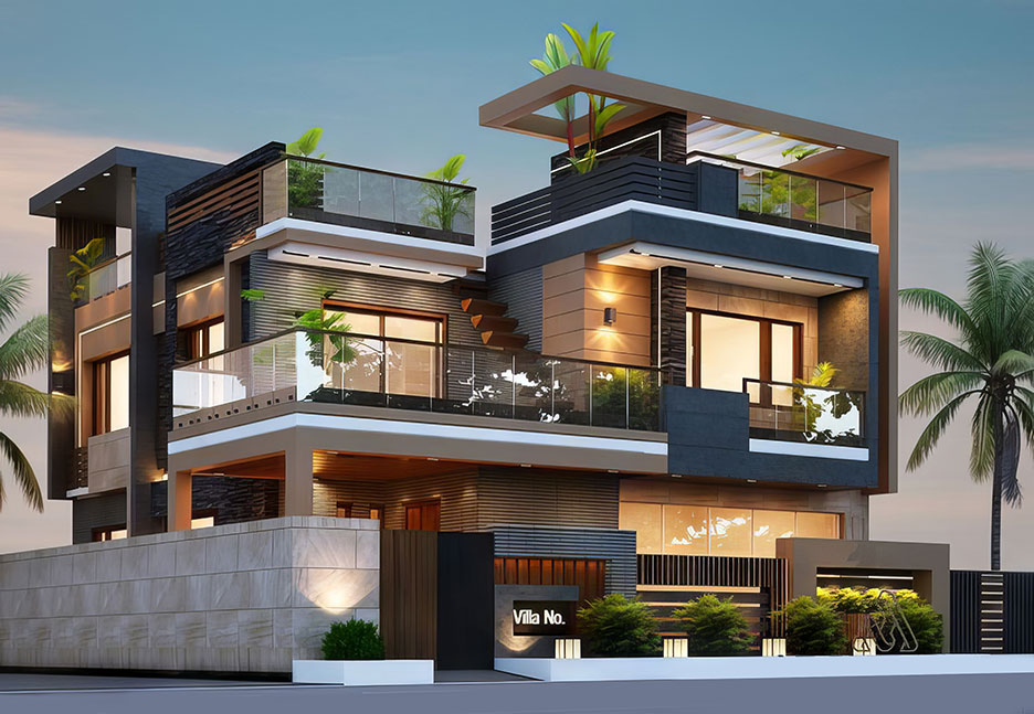 biệt thự 3 tầng hiện đại