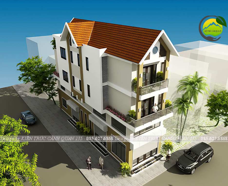 Mẫu nhà phố 2 mặt tiền