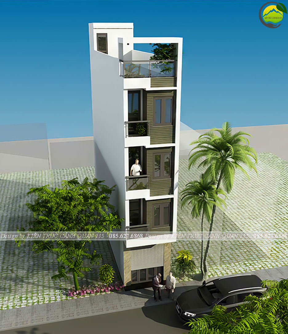 Mẫu nhà phố 4 tầng