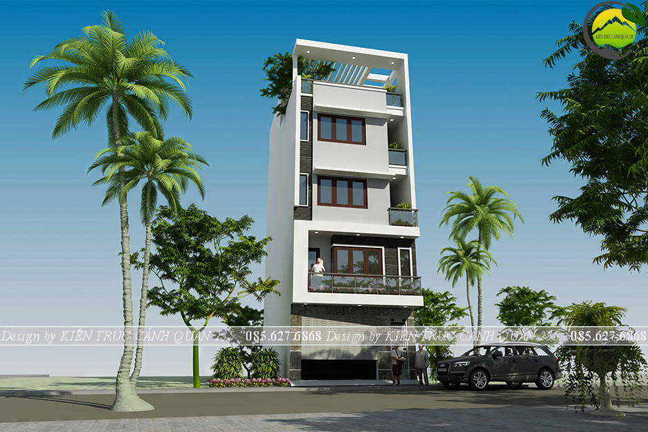 Mẫu nhà phố 4 tầng