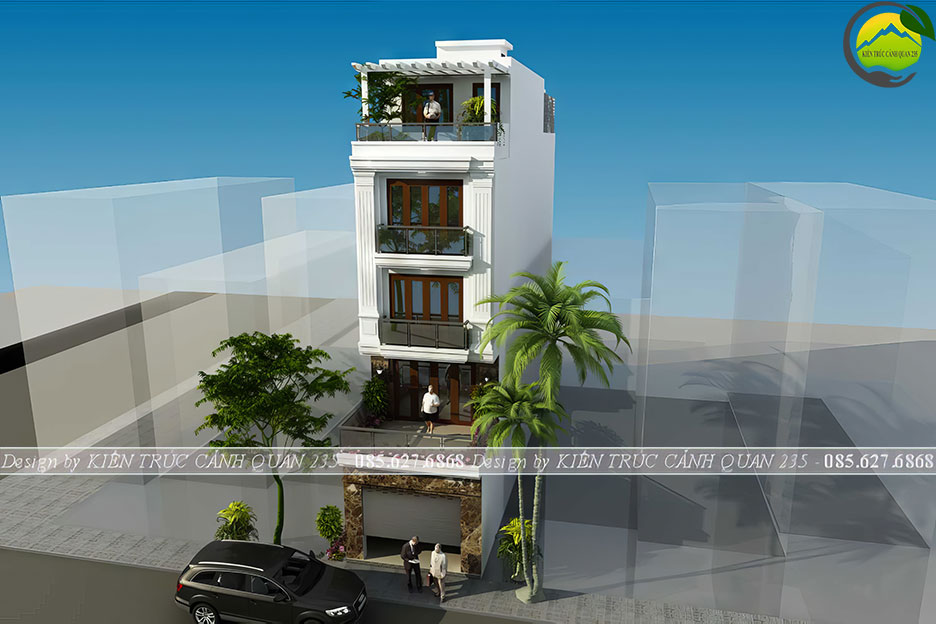 Mẫu nhà phố 4 tầng