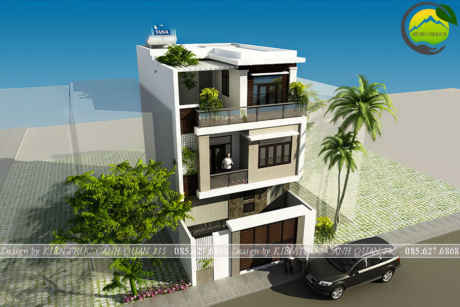mẫu nhà phố 80m2