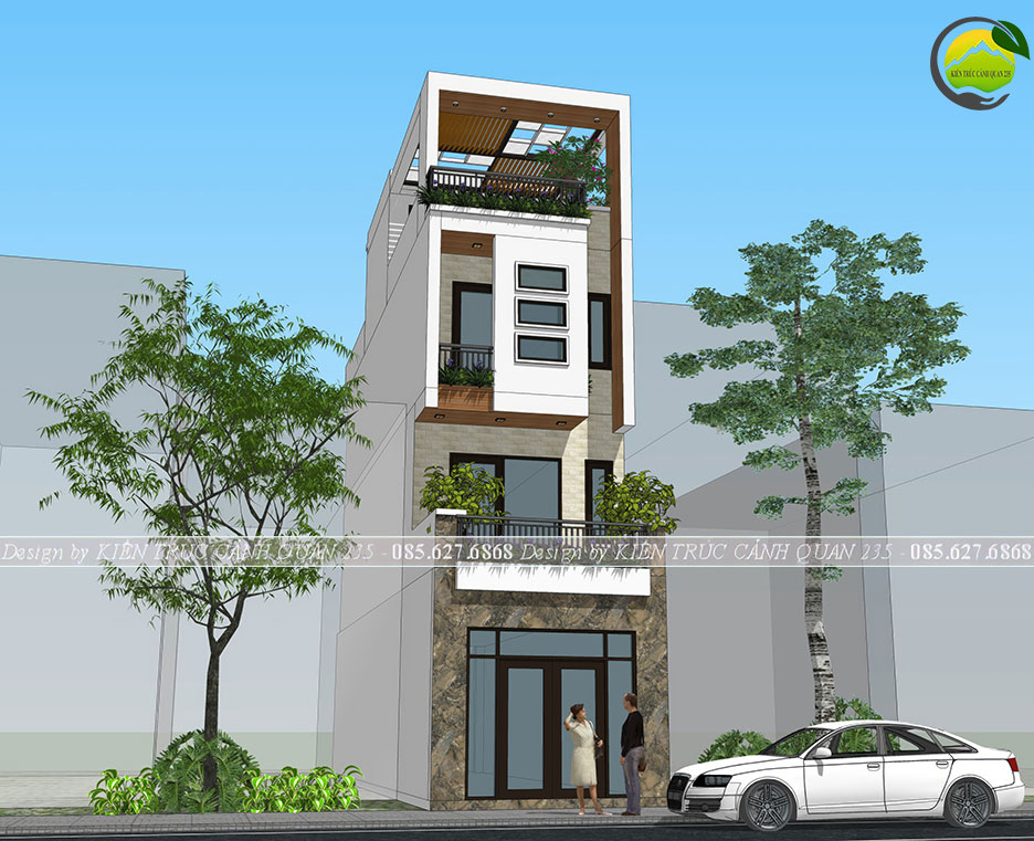 Mẫu nhà phố mặt tiền 6m
