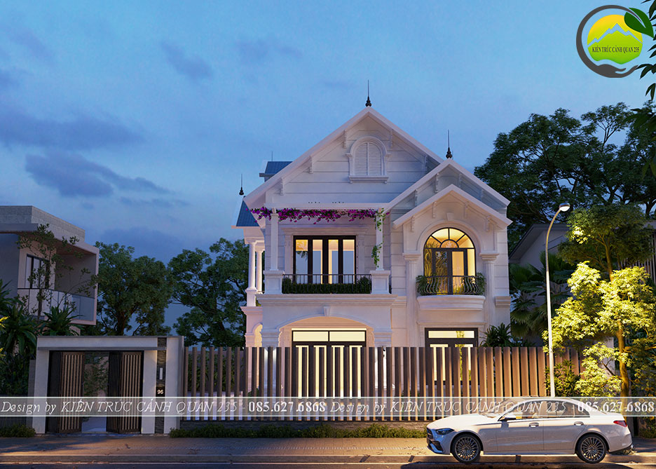 biệt thự 2 tầng mái thái tại Hòa Bình