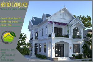 biệt thự 2 tầng mái thái tại Hòa Bình