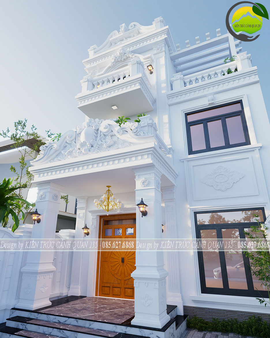 Biệt thự 3 tầng tân cổ điển diện tích 90m2 tại Bình Dương 5