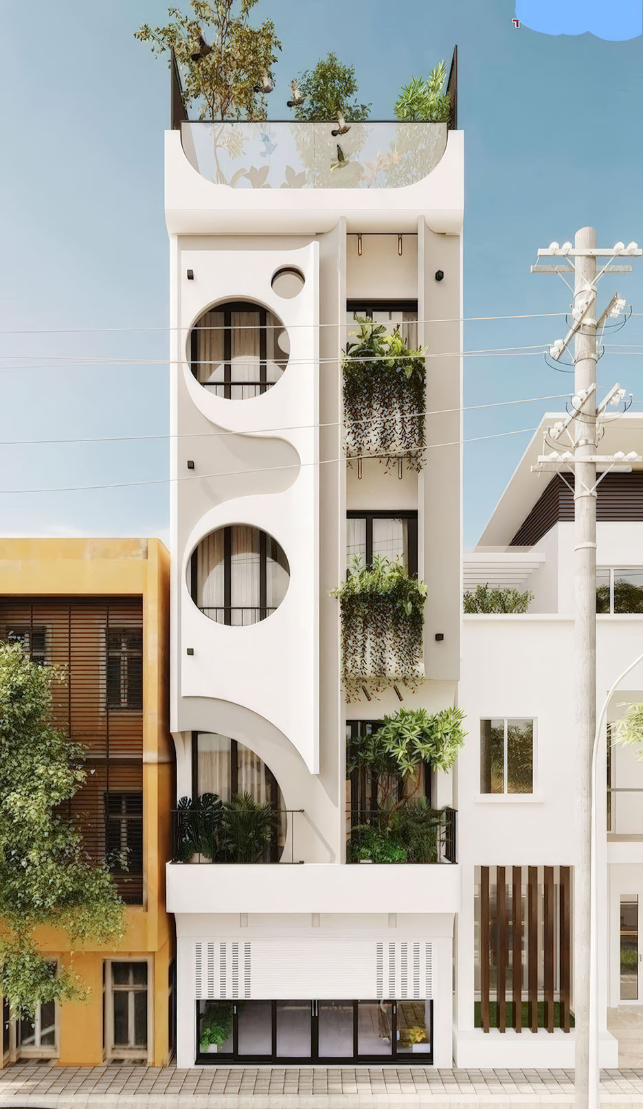 Mẫu nhà phố 4 tầng 5m