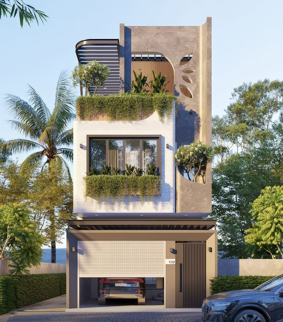 Nhà 4 tầng mặt tiền 5m