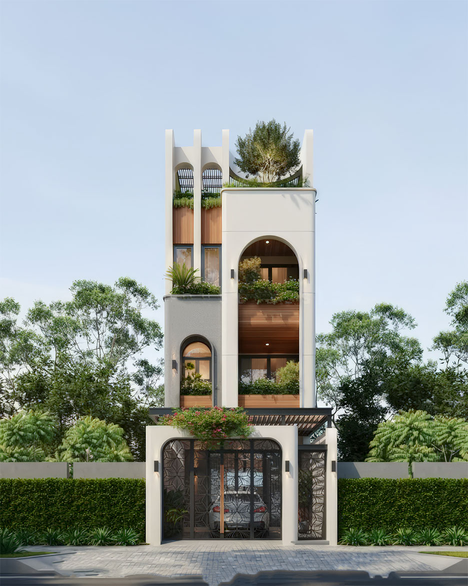 Nhà 4 tầng mặt tiền 5m