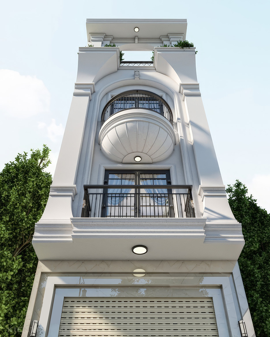 Nhà 4 tầng tân cổ điển