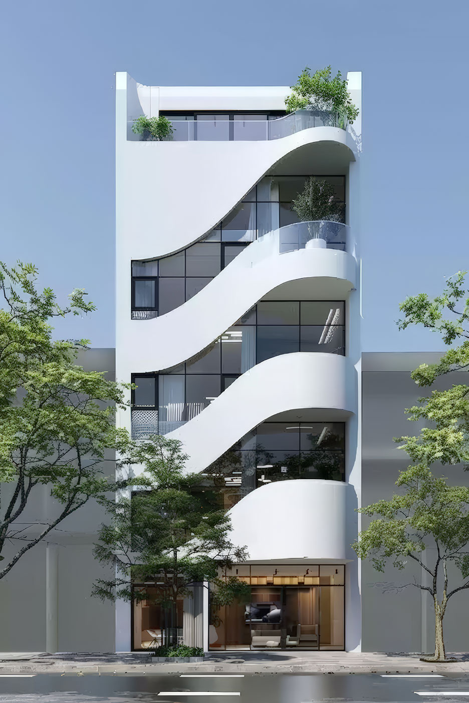 Nhà phố 4 tầng kết hợp kinh doanh