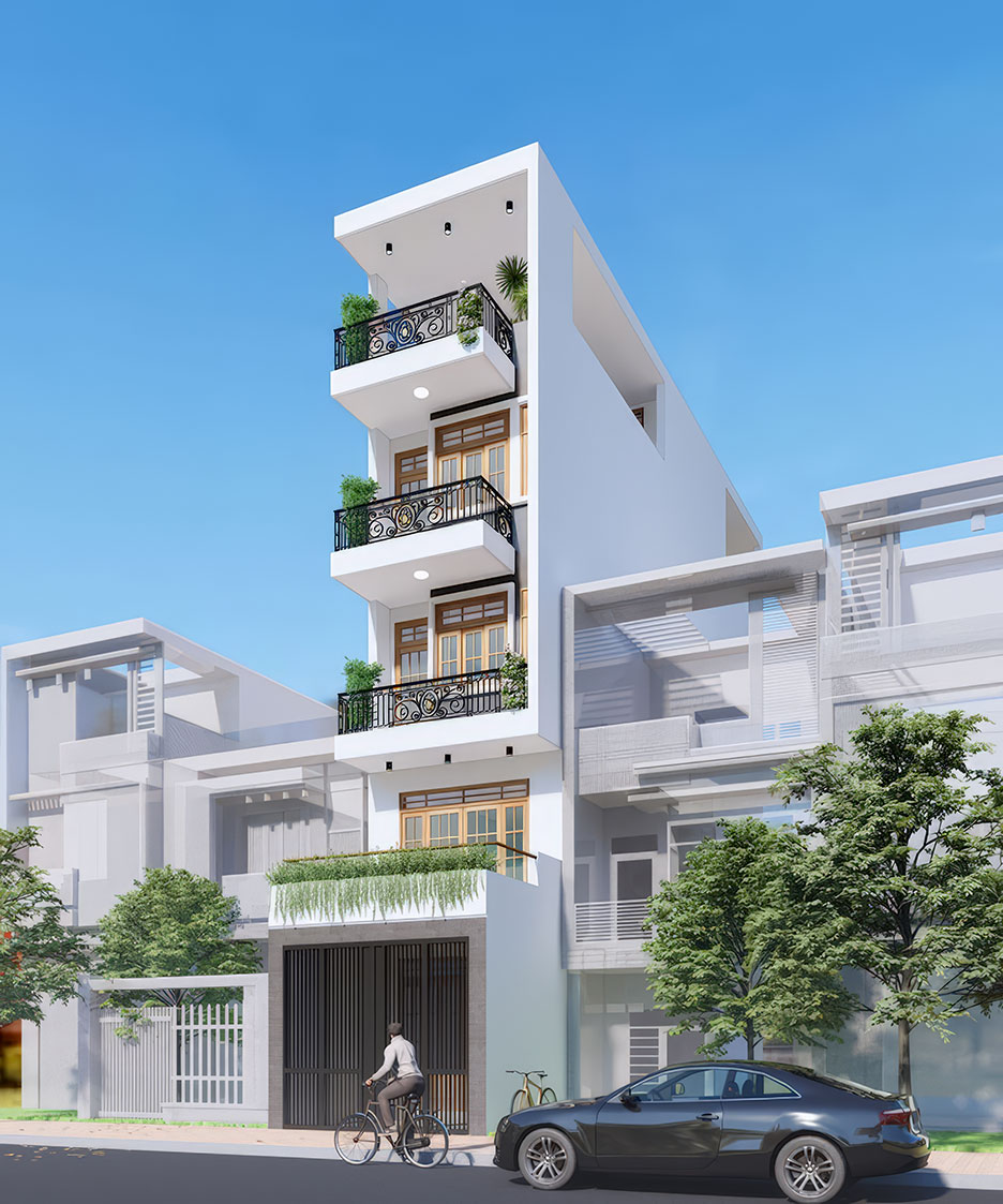 Nhà phố 4 tầng 1 tum