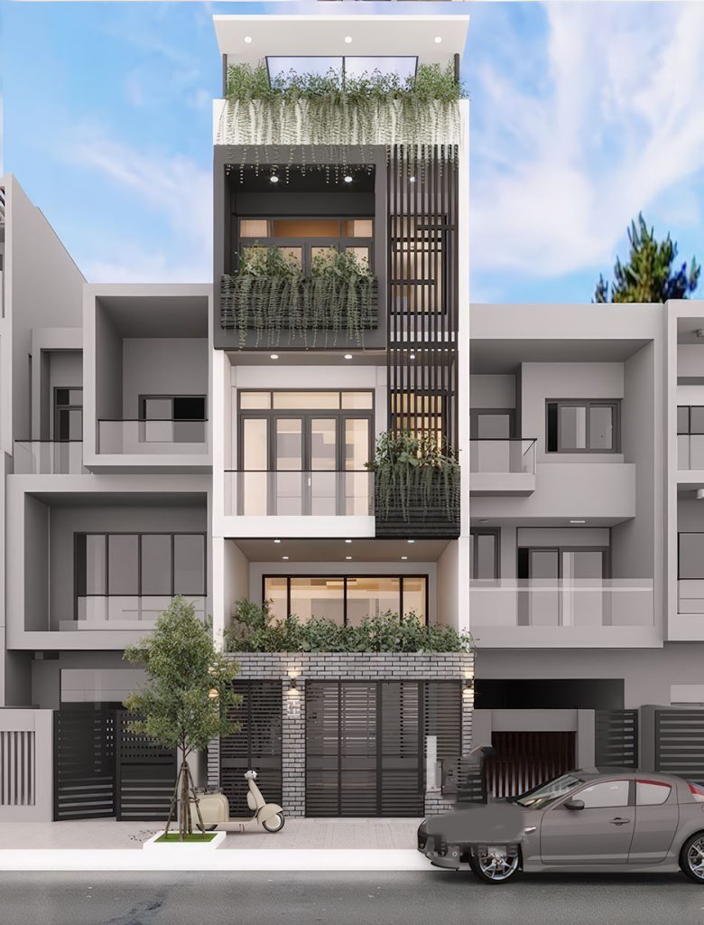 Nhà phố 4 tầng 1 tum