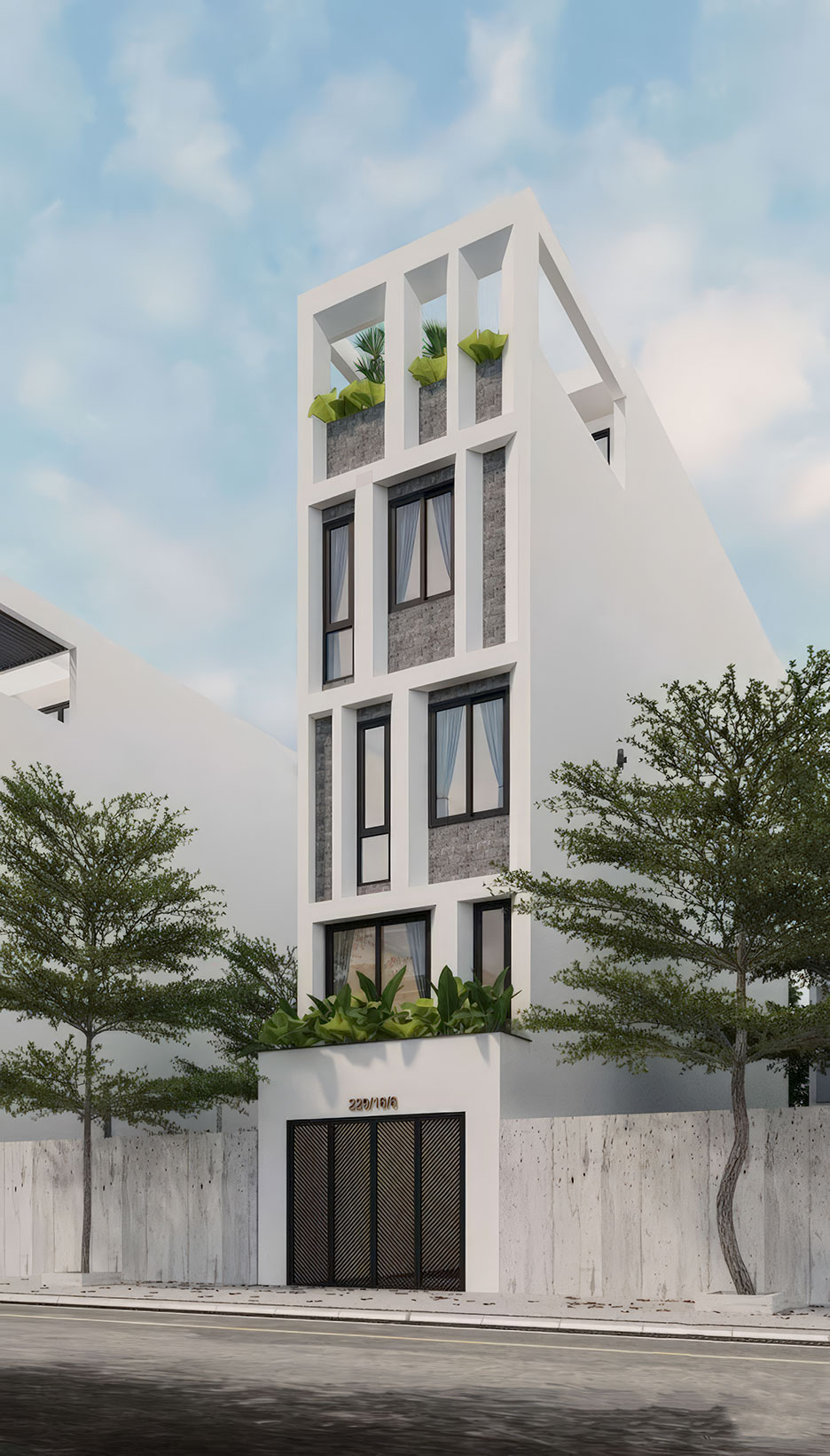 nhà ống 4 tầng 1 tum