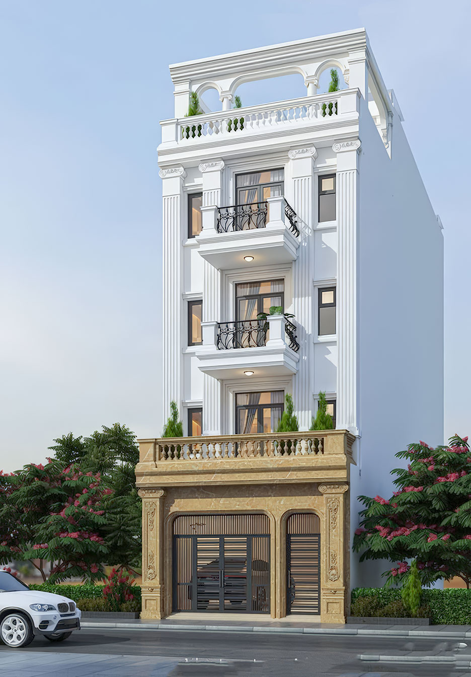 Nhà phố 4 tầng 1 tum