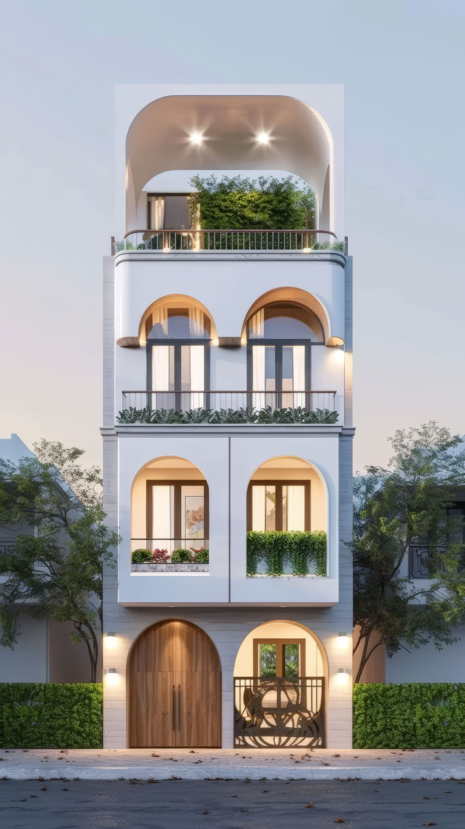 Nhà phố 4 tầng 5m