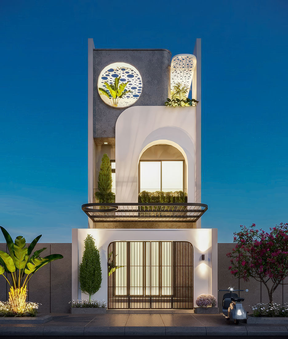 Thiết kế nhà phố 4 tầng mặt tiền 5m