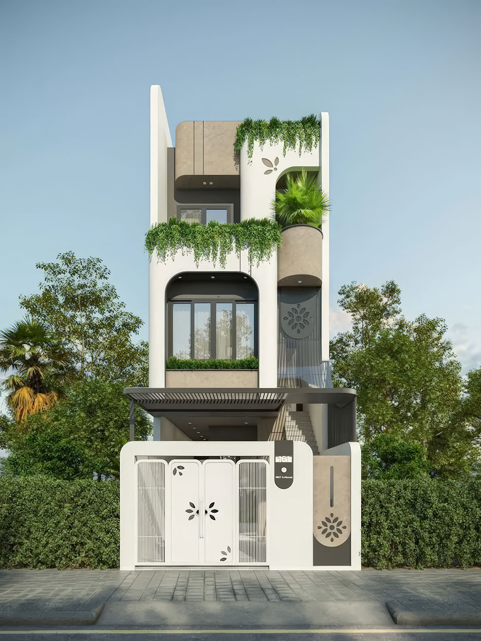 nhà phố 4 tầng ngang 5m