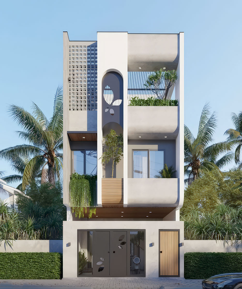 nhà phố 4 tầng ngang 5m