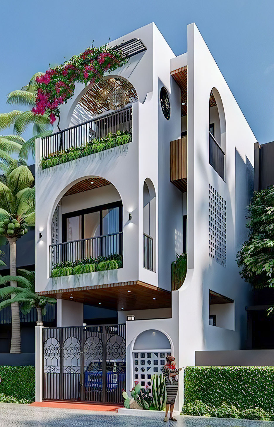 nhà phố 4 tầng mặt tiền 6m