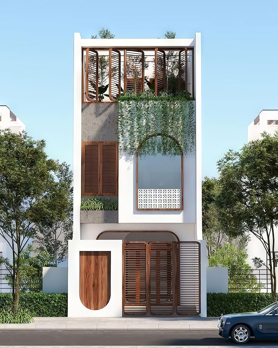 nhà phố 4 tầng mặt tiền 6m