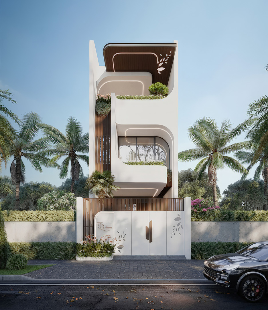 nhà ống 4 tầng mặt tiền 6m