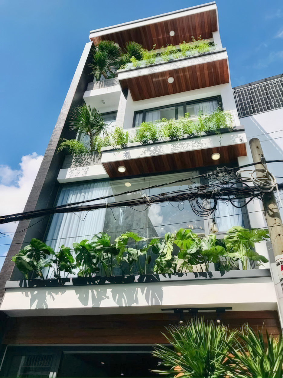 nhà ống 4 tầng mặt tiền 6m