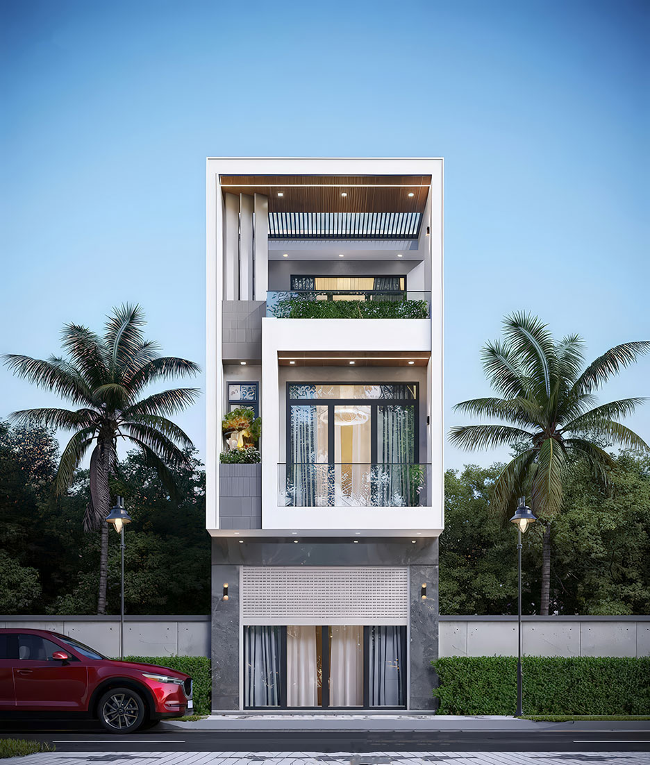 Mẫu nhà phố 3 tầng 4x12m