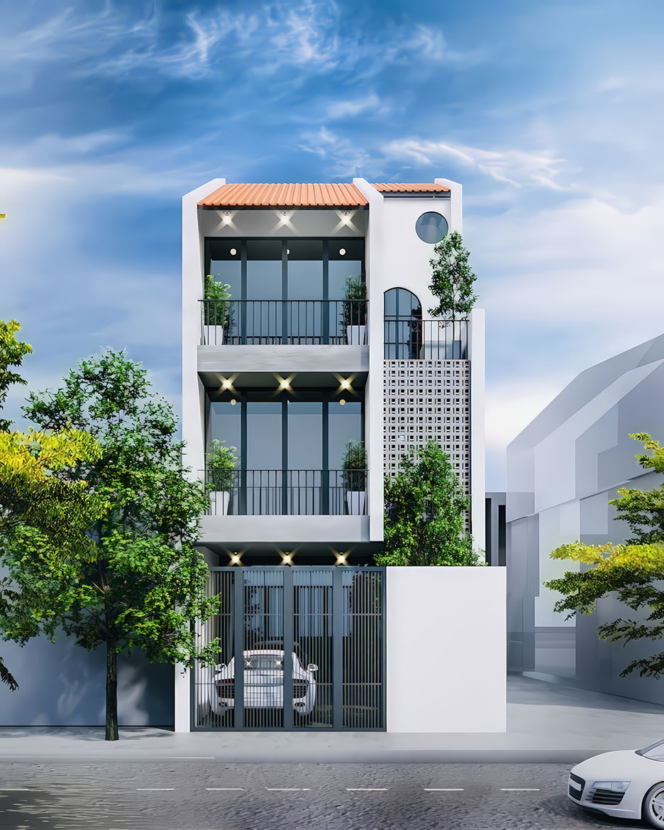 Mẫu nhà 3 tầng mặt tiền 4m đẹp