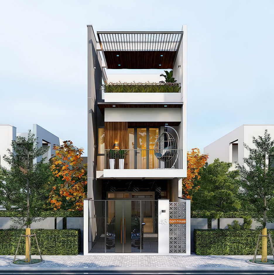 Mẫu nhà 3 tầng mặt tiền 4m đẹp