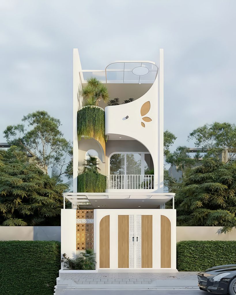 nhà phố 3 tầng mặt tiền 4m đẹp