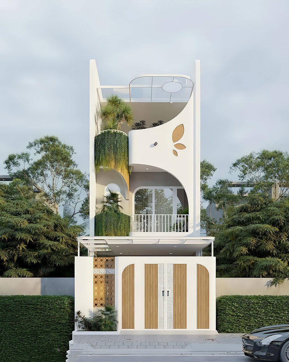 nhà phố 3 tầng mặt tiền 4m đẹp