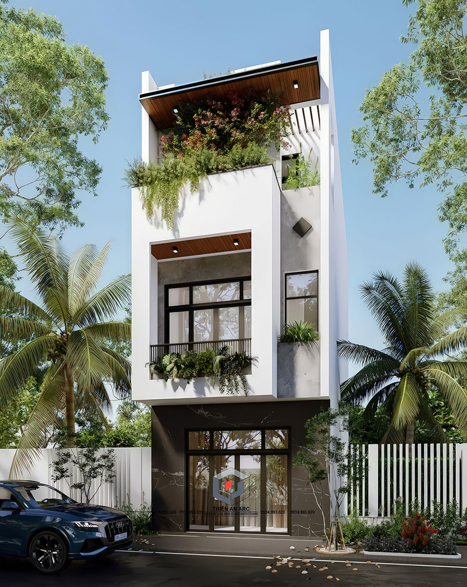 nhà phố 3 tầng mặt tiền 4m đẹp