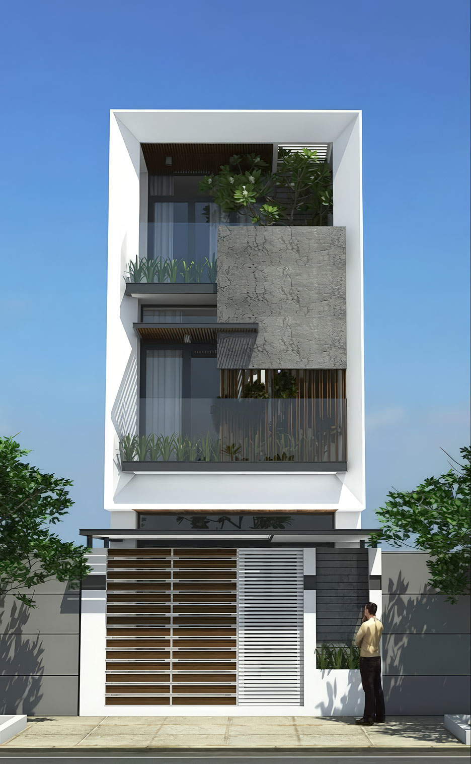 mẫu nhà 3 tầng mặt tiền 5m