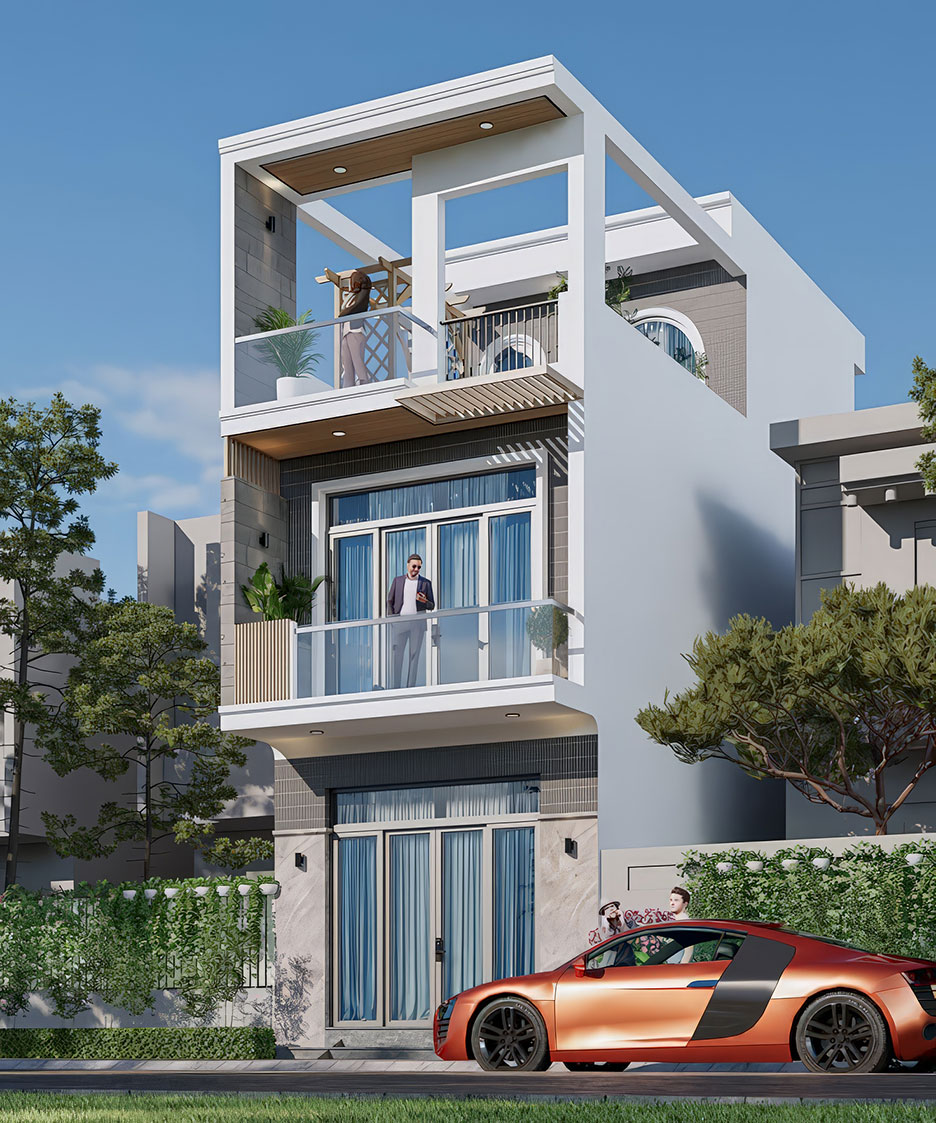 nhà phố 3 tầng mặt tiền đẹp