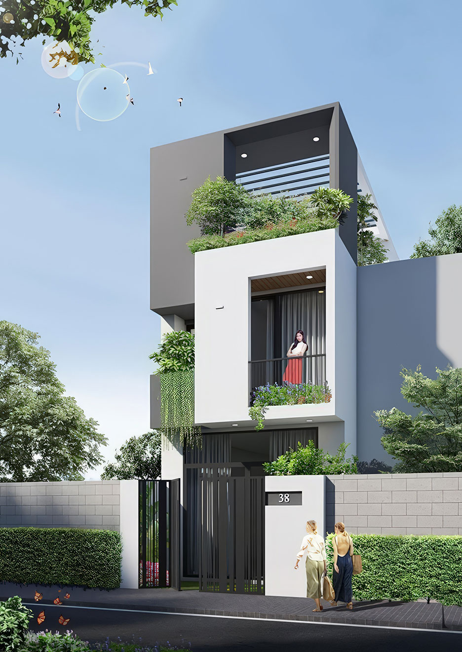 nhà phố 3 tầng mặt tiền đẹp