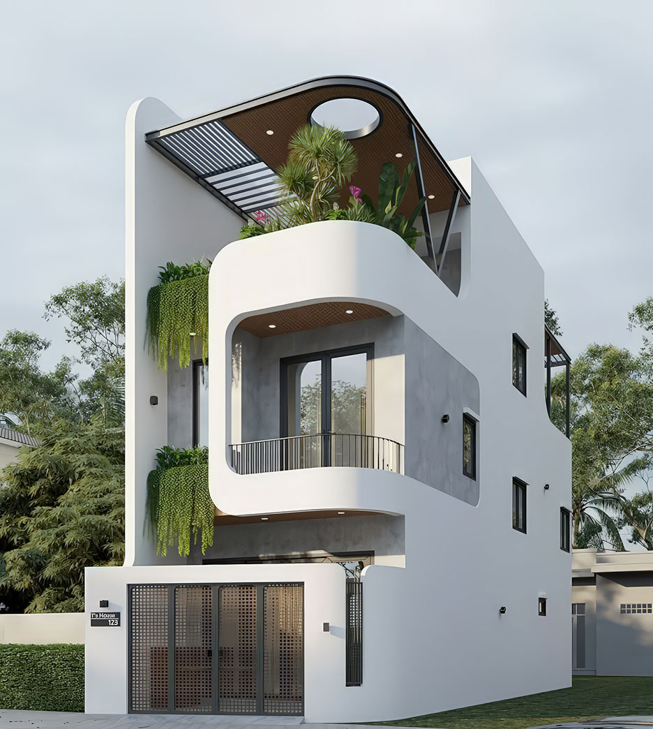 Nhà phố 3 tầng lô góc mặt tiền 5m