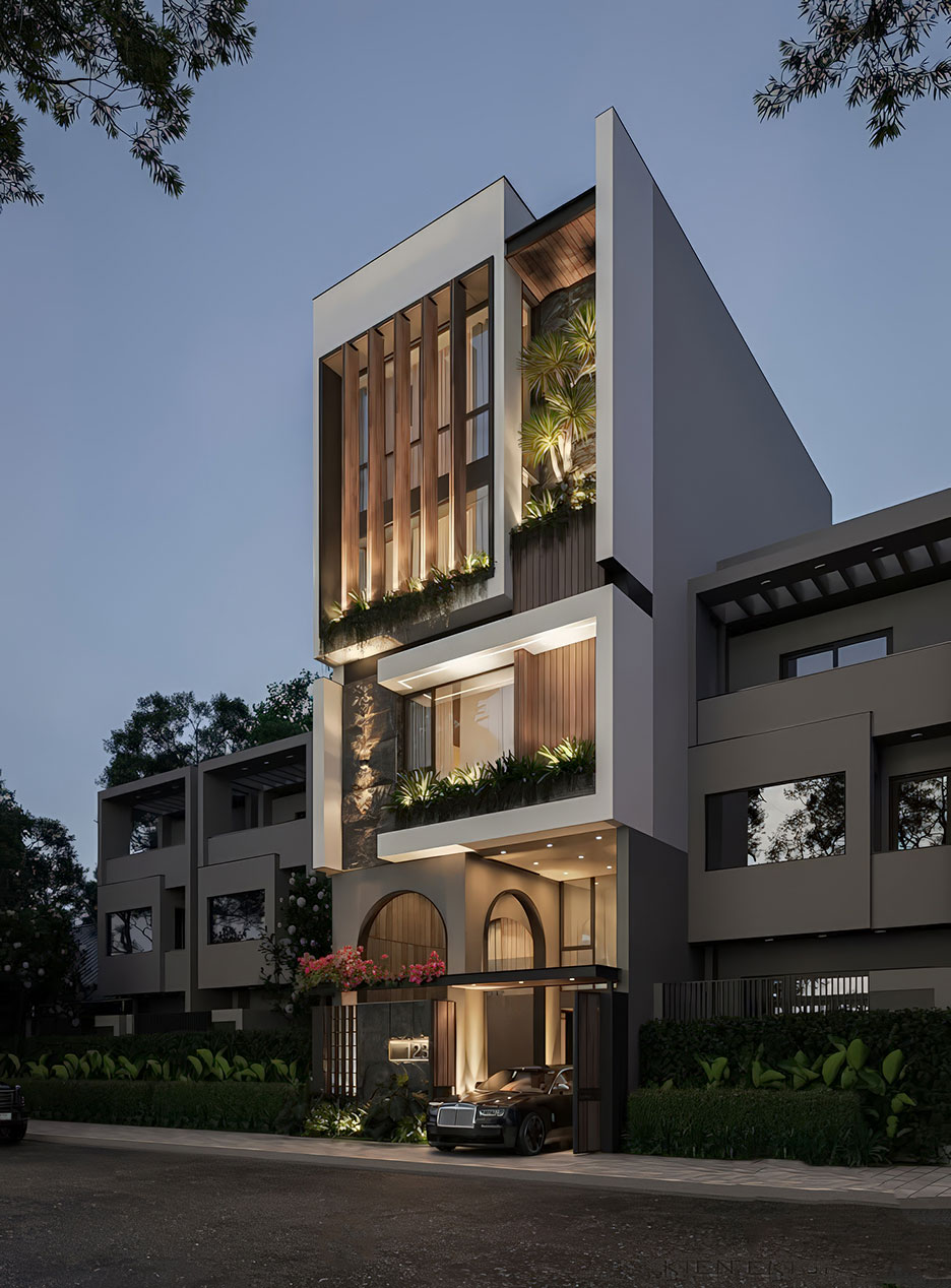 Mẫu nhà phố 3 tầng 5x17