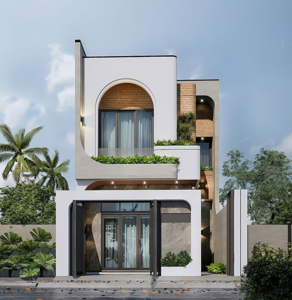 Nhà 3 tầng ngang 8m