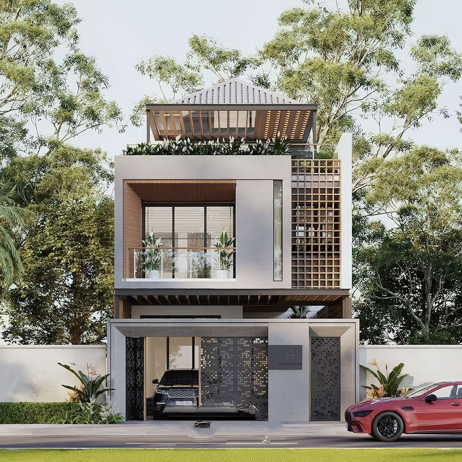 Nhà 3 tầng ngang 8m