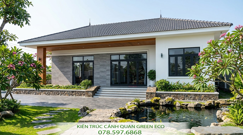Biệt thự 1 tầng mái Nhật 3 phòng ngủ 250m2 tại Lâm Đồng