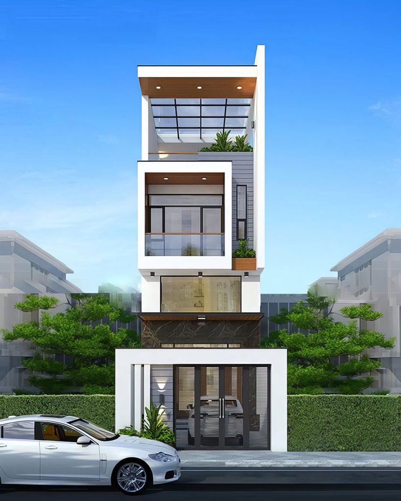 nhà phố 3 tầng có tầng lửng