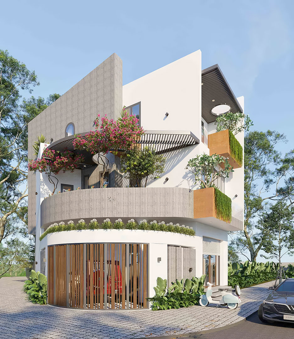 nhà phố 3 tầng lô góc